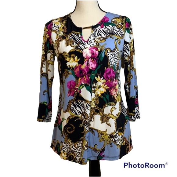 Thalia Sodi Floral Long Sleeve Blouse - Picture 1 of 4